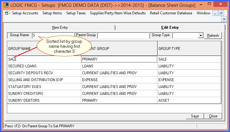 fmcg edit entry